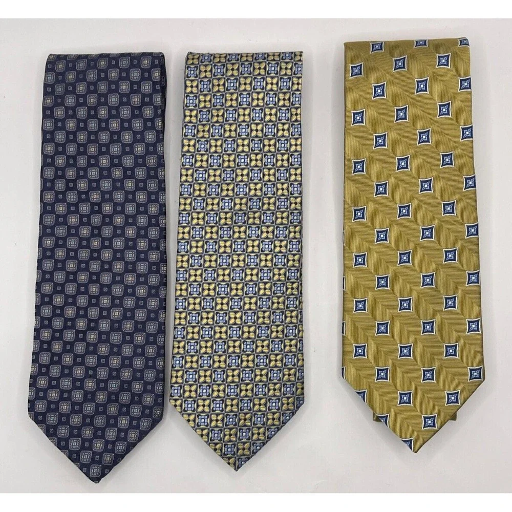 Lot of 3 Men's Jos. A.‎ Bank Pure 100% Silk Neckties Mint
